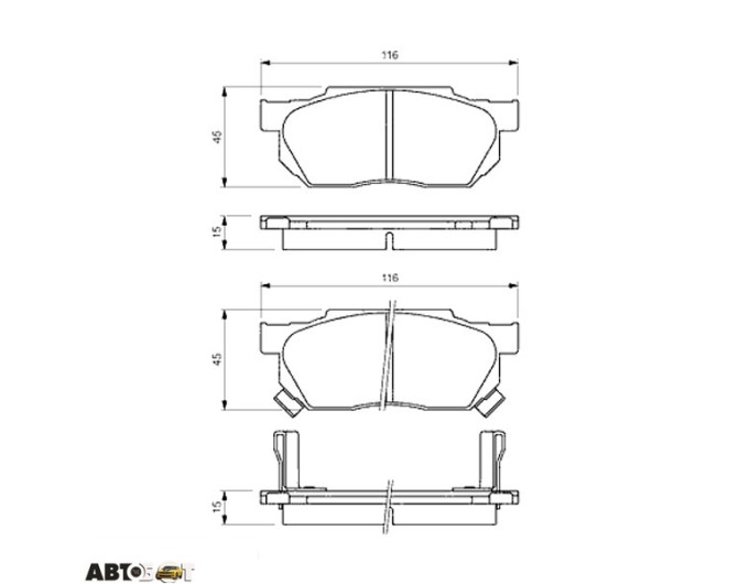 Тормозные колодки Bosch 0 986 490 440, цена: 1 846 грн.