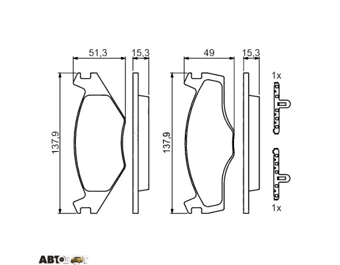 Тормозные колодки Bosch 0 986 468 871, цена: 1 377 грн.