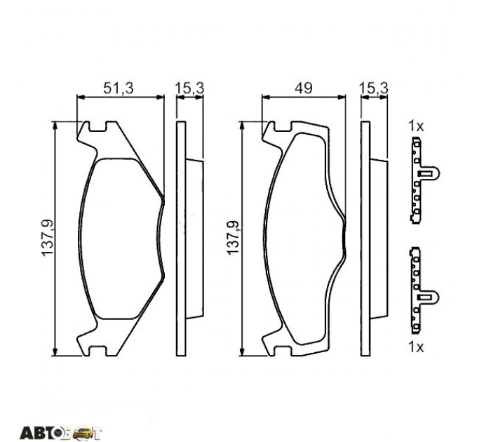 Тормозные колодки Bosch 0 986 468 871, цена: 750 грн.