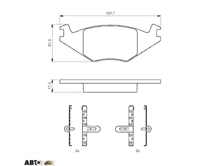 Тормозные колодки Bosch 0 986 468 890, цена: 1 013 грн.