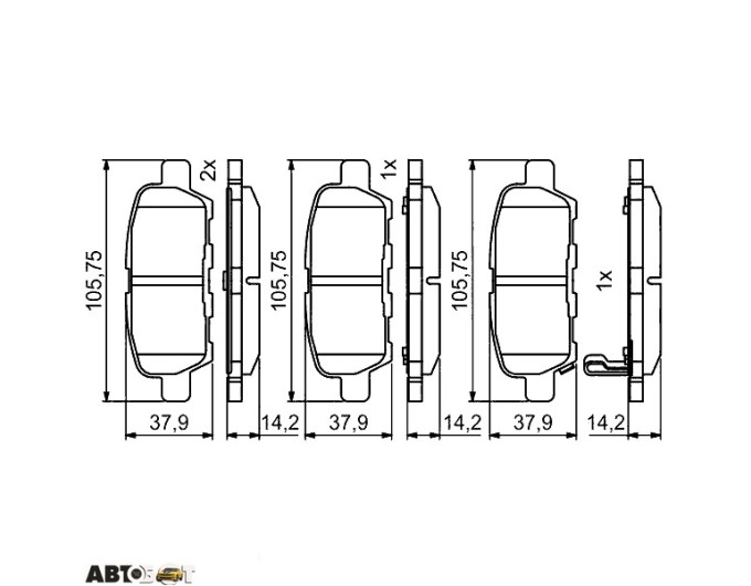 Тормозные колодки Bosch 0 986 494 861, цена: 1 197 грн.