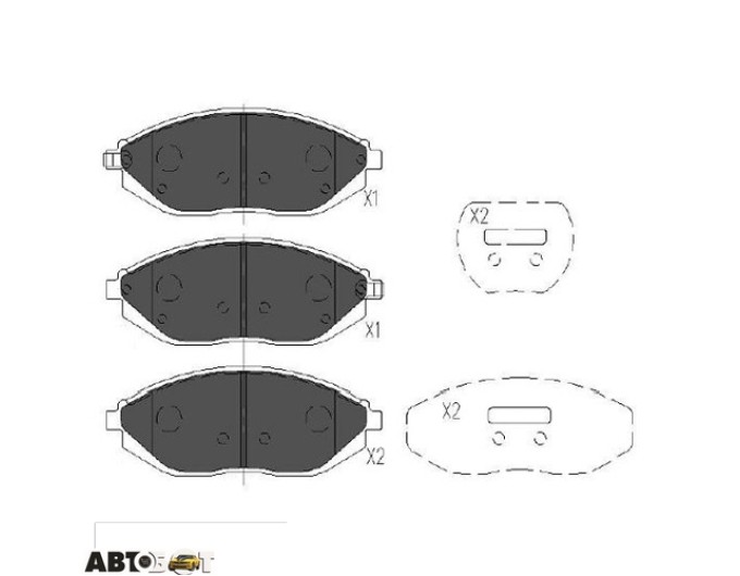 Тормозные колодки KAVO PARTS KBP-1017, цена: 1 672 грн.