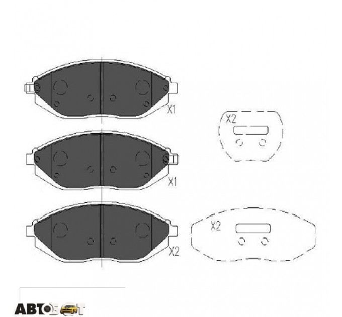 Тормозные колодки KAVO PARTS KBP-1017, цена: 911 грн.