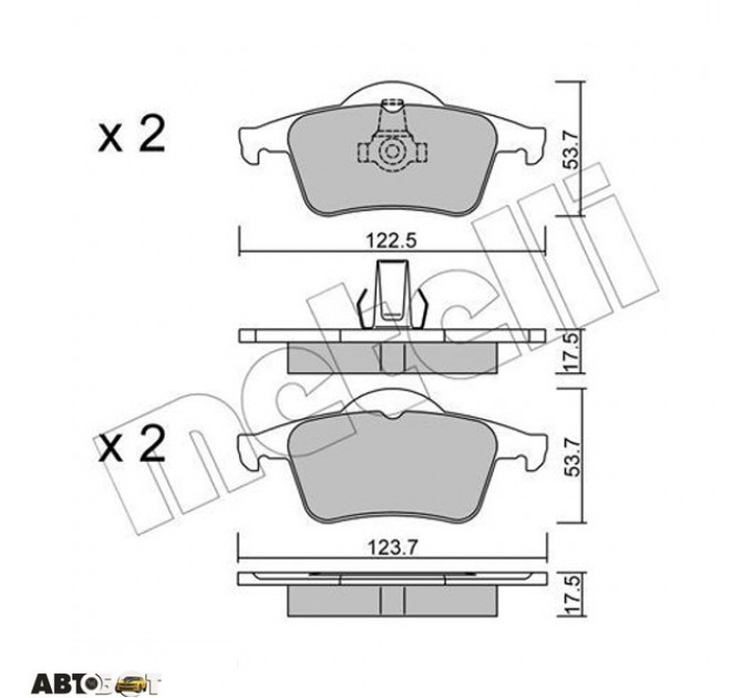 Тормозные колодки METELLI 22-0348-0, цена: 1 216 грн.