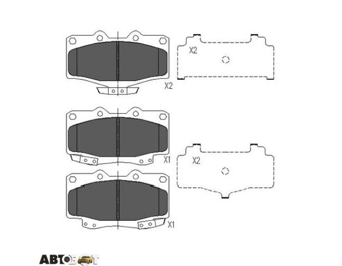 Гальмівні колодки KAVO PARTS KBP-9004, ціна: 1 313 грн.
