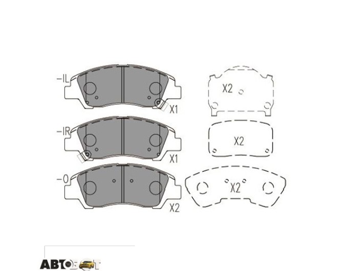 Тормозные колодки KAVO PARTS KBP-3047, цена: 1 466 грн.