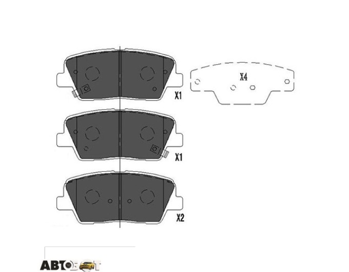 Тормозные колодки KAVO PARTS KBP-3034, цена: 1 432 грн.