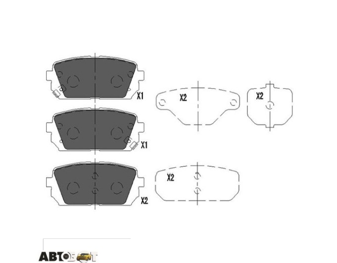 Тормозные колодки KAVO PARTS KBP-4019, цена: 1 414 грн.