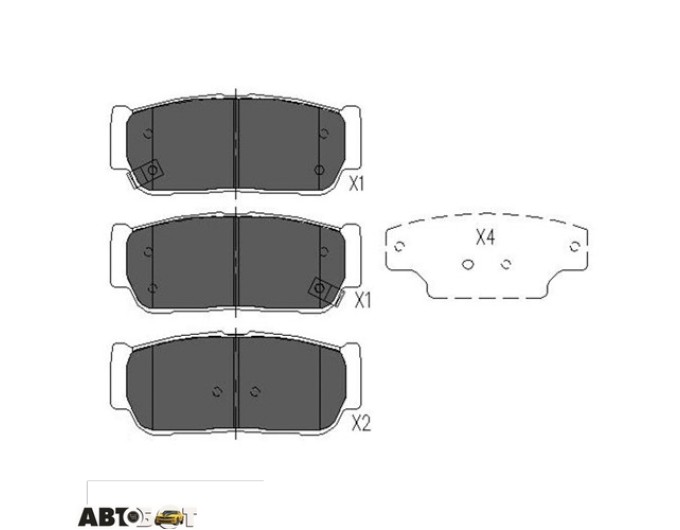 Тормозные колодки KAVO PARTS KBP-4017, цена: 1 627 грн.
