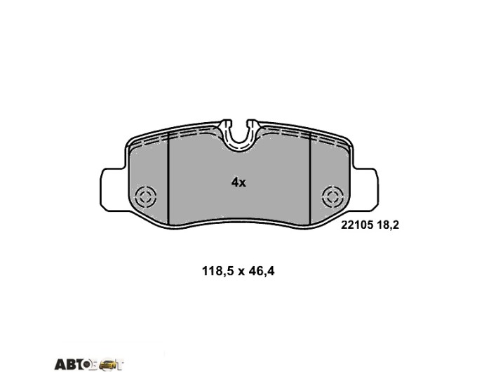 Тормозные колодки ATE 13.0470-4882.2, цена: 6 665 грн.