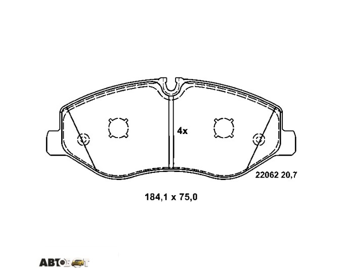 Тормозные колодки ATE 13.0470-4884.2, цена: 7 557 грн.