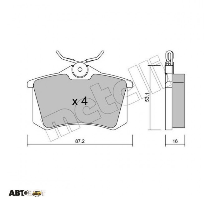 Тормозные колодки METELLI 22-0100-2, цена: 730 грн.