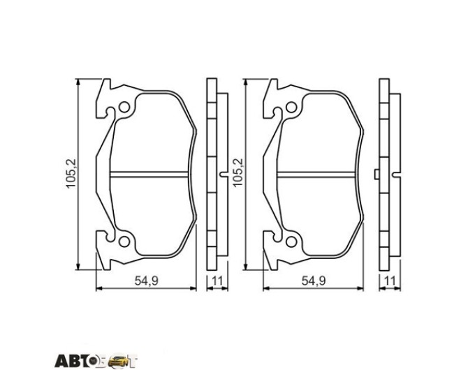 Тормозные колодки Bosch 0 986 495 236, цена: 924 грн.