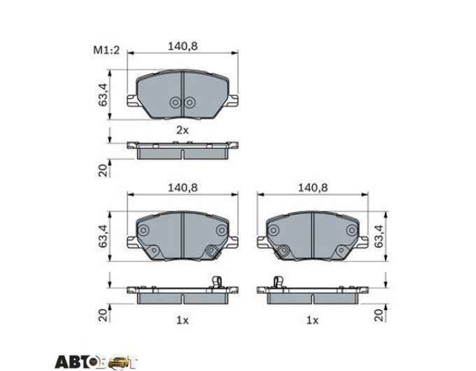 Тормозные колодки Bosch 0 986 494 941, цена: 2 966 грн.