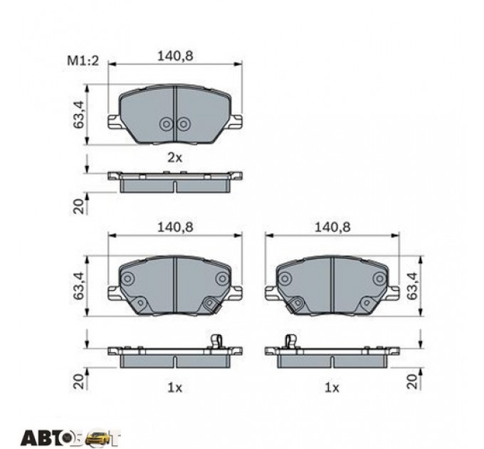 Гальмівні колодки Bosch 0 986 494 941, ціна: 1 615 грн.