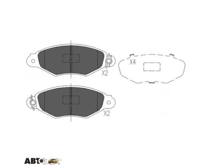 Гальмівні колодки KAVO PARTS KBP-6565, ціна: 1 746 грн.