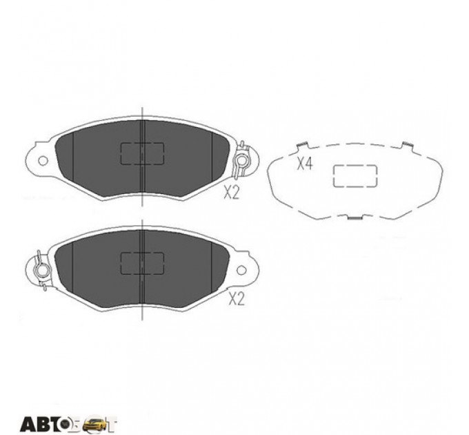 Гальмівні колодки KAVO PARTS KBP-6565, ціна: 951 грн.