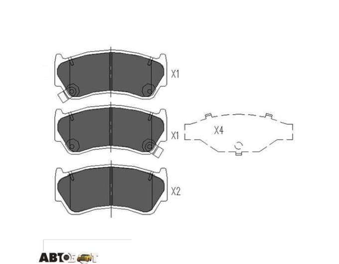 Тормозные колодки KAVO PARTS KBP-6508, цена: 1 318 грн.