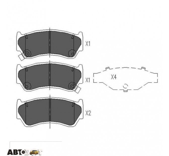 Гальмівні колодки KAVO PARTS KBP-6508, ціна: 718 грн.