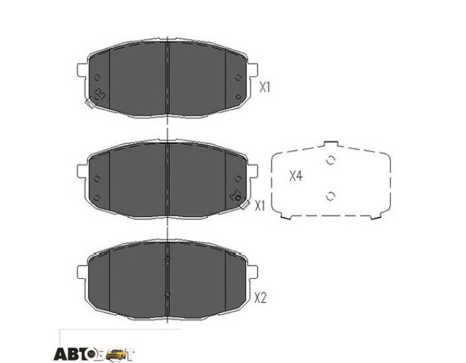 Монтажний комплект гальмівних колодок KAVO PARTS KBP-4004, ціна: 1 759 грн.