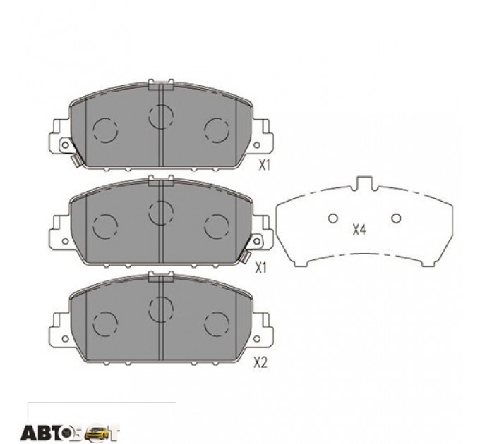 Гальмівні колодки KAVO PARTS KBP-2058, ціна: 1 644 грн.