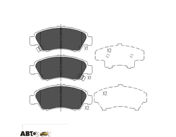 Тормозные колодки KAVO PARTS KBP-2004, цена: 1 444 грн.