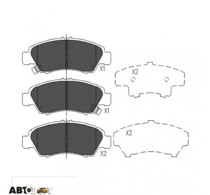 Гальмівні колодки KAVO PARTS KBP-2004, ціна: 786 грн.