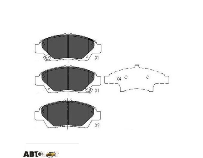 Монтажний комплект гальмівних колодок KAVO PARTS KBP-2045, ціна: 1 746 грн.