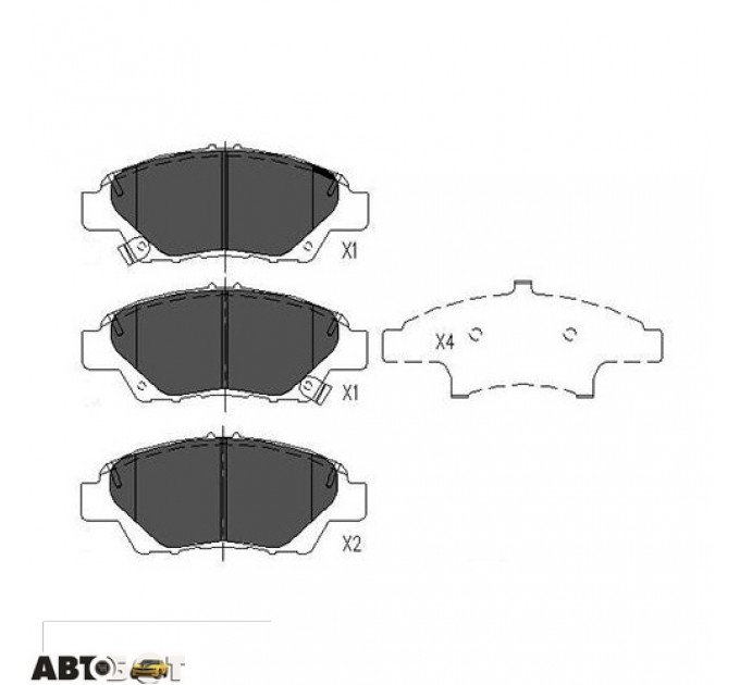 Монтажный комплект тормозных колодок KAVO PARTS KBP-2045, цена: 951 грн.