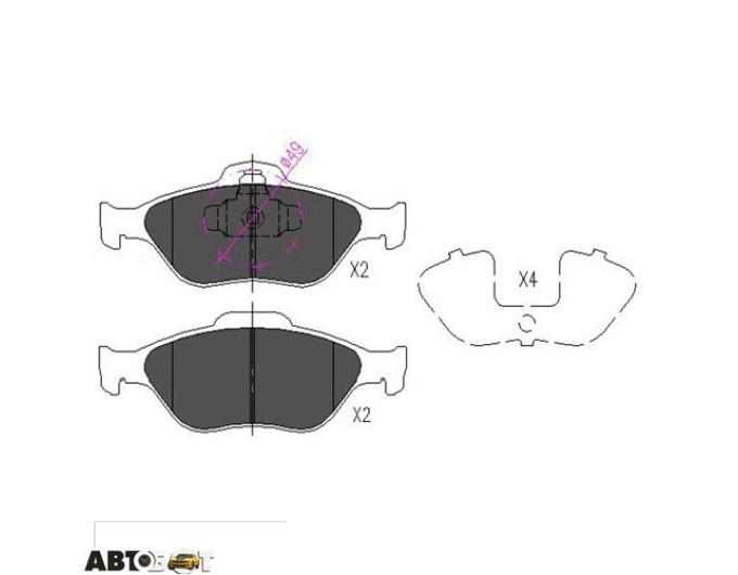 Тормозные колодки KAVO PARTS KBP-4545, цена: 2 092 грн.