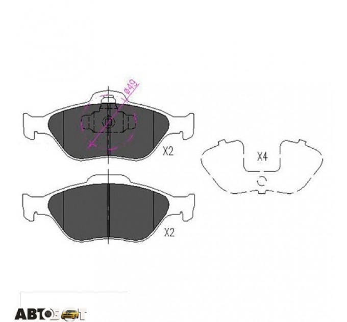 Гальмівні колодки KAVO PARTS KBP-4545, ціна: 1 139 грн.