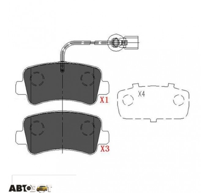 Тормозные колодки KAVO PARTS KBP-6590, цена: 949 грн.