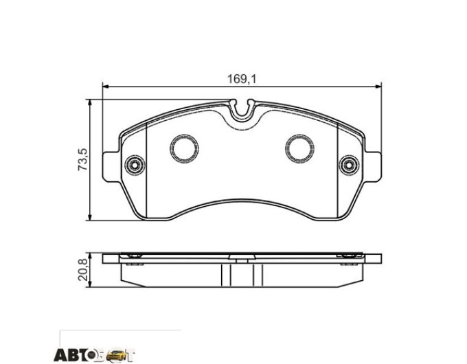 Тормозные колодки Bosch 0 986 495 107, цена: 3 304 грн.