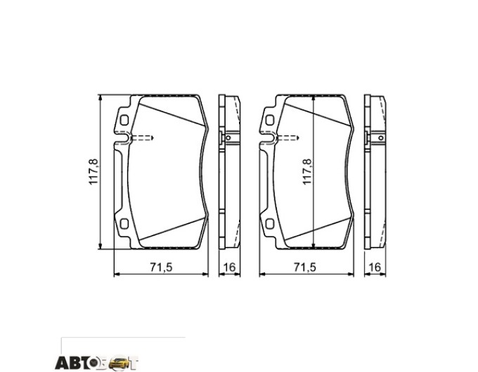 Тормозные колодки Bosch 0 986 495 278, цена: 3 141 грн.