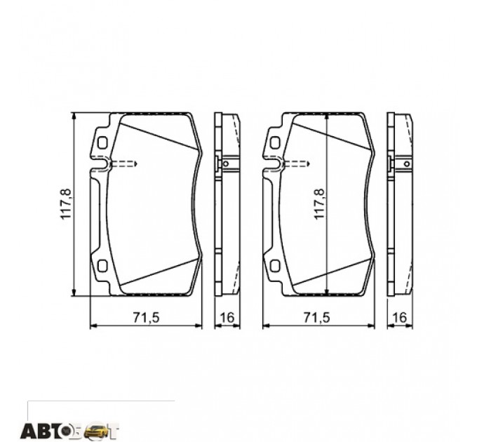 Гальмівні колодки Bosch 0 986 495 278, ціна: 1 710 грн.