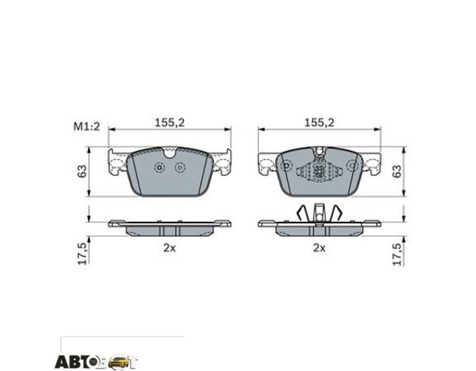 Тормозные колодки Bosch 0 986 424 333, цена: 3 721 грн.