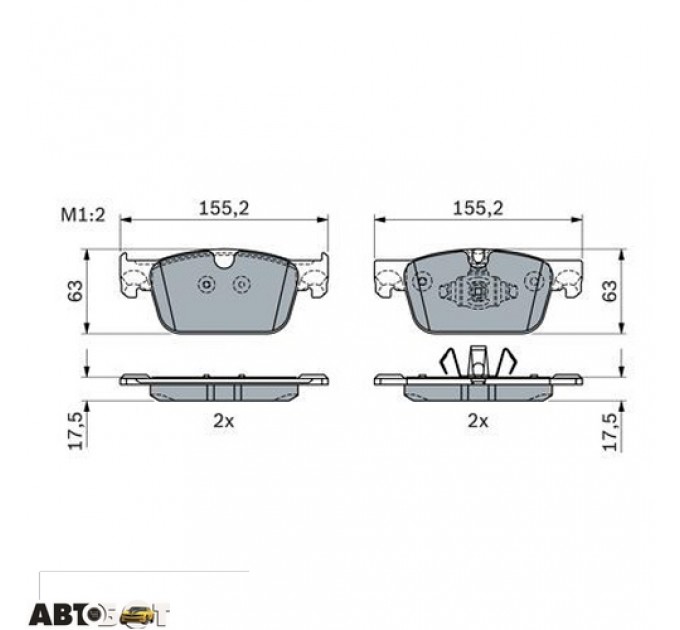 Тормозные колодки Bosch 0 986 424 333, цена: 2 026 грн.