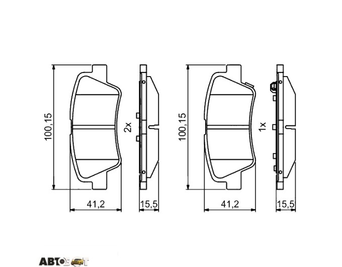 Тормозные колодки Bosch 0 986 494 768, цена: 1 851 грн.