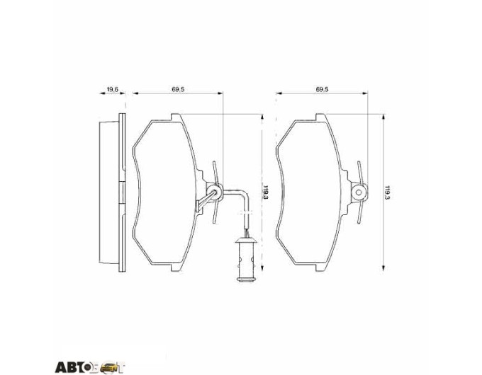 Тормозные колодки Bosch 0 986 466 700, цена: 2 042 грн.