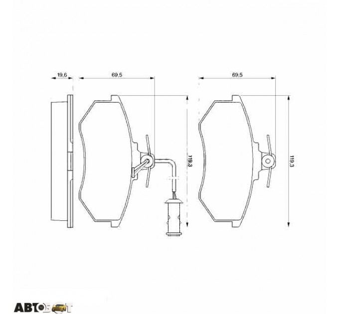 Гальмівні колодки Bosch 0 986 466 700, ціна: 1 112 грн.