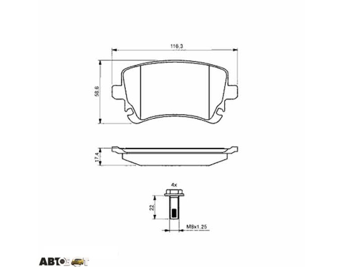 Тормозные колодки Bosch 0 986 494 303, цена: 2 540 грн.