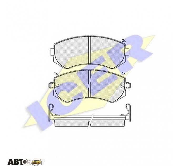 Гальмівні колодки ICER 181300, ціна: 1 159 грн.