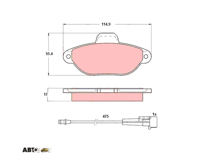 Гальмівні колодки TRW GDB1115, ціна: 1 452 грн.