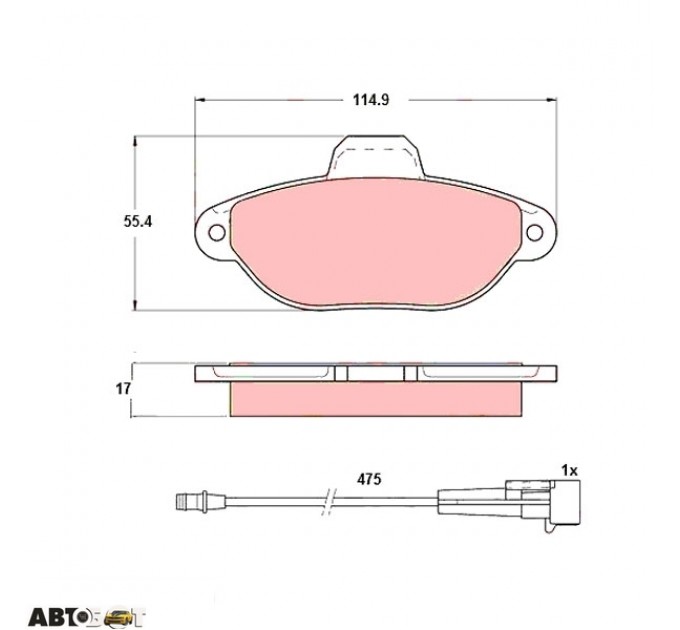 Тормозные колодки TRW GDB1115, цена: 798 грн.