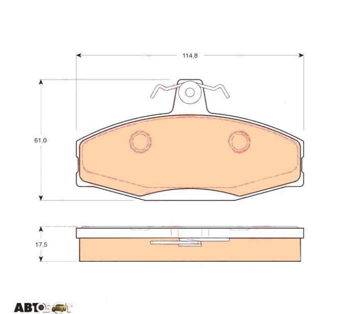 Гальмівні колодки TRW GDB1280, ціна: 908 грн.