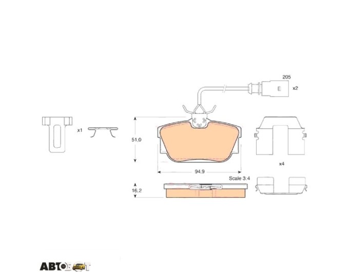 Тормозные колодки TRW GDB1326, цена: 4 518 грн.