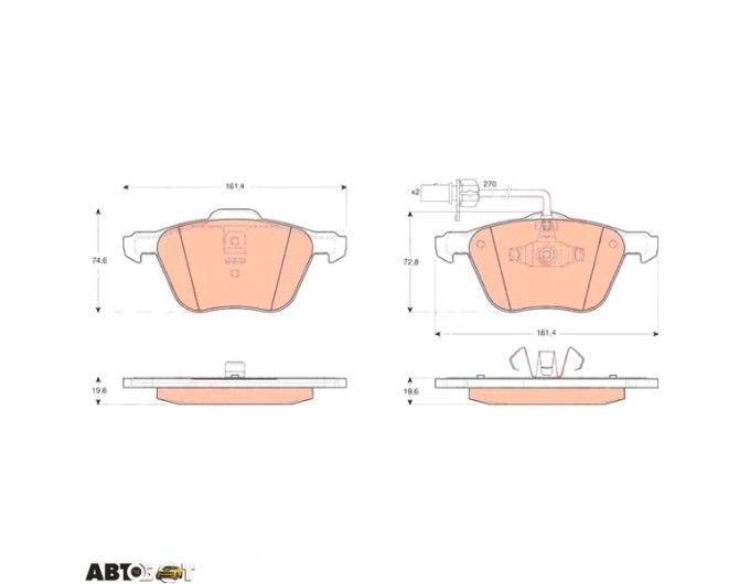 Гальмівні колодки TRW GDB1460, ціна: 3 670 грн.