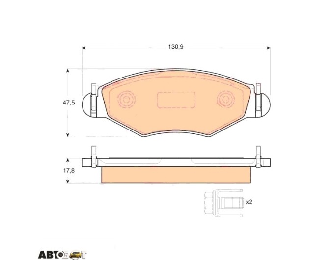 Гальмівні колодки TRW GDB1500, ціна: 2 119 грн.