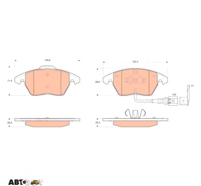 Тормозные колодки TRW GDB1550, цена: 2 008 грн.