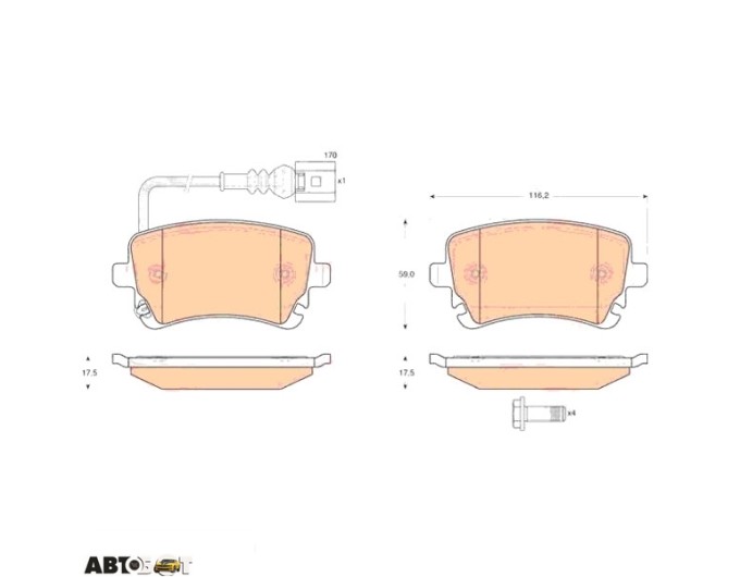 Тормозные колодки TRW GDB1557, цена: 3 484 грн.